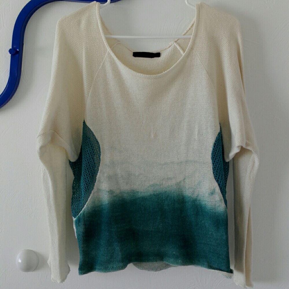 Story of Lola ombre net detail knit top